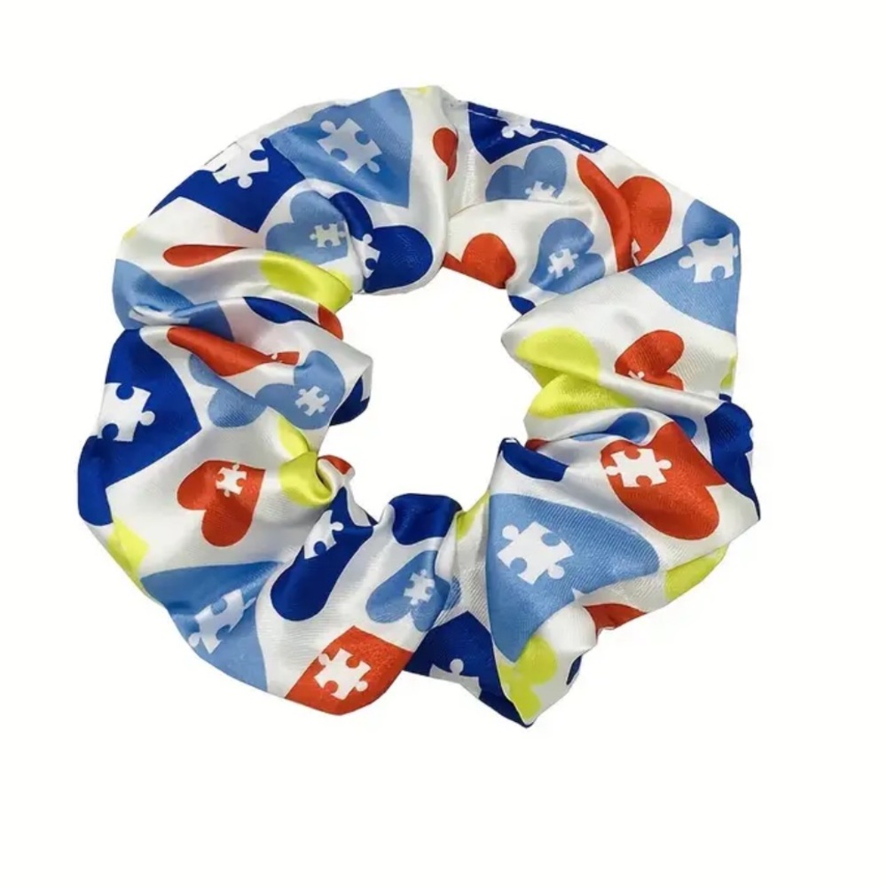 🧩❤️Women’s and Girls Autism Awareness Hair Scrunchie🧩❤️